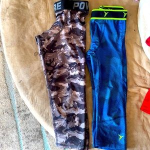 2 pair of boys athletic leggings/pants